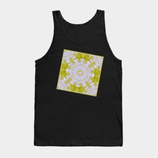 Quilted kaleidoscope in green and white Tank Top